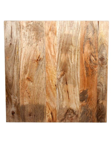 Mesa SIDECAR 70x70x102 cm, Madera Natural / Metal Oro. Vackart