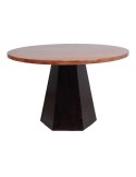 Mesa SASKIA Ø110 cm, Mango Natural / Acacia Negra