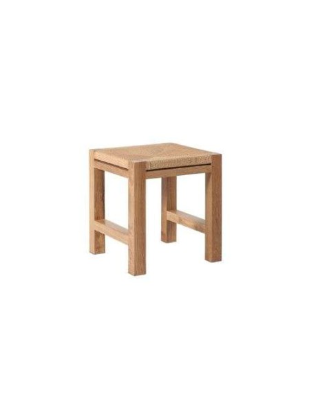 Taburete CORA, Teca Reciclada Natural / Cuerda - Dareels. Vackart