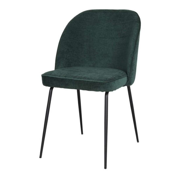 Silla SEKEN, Textil Verde / Metal Negro. Vackart