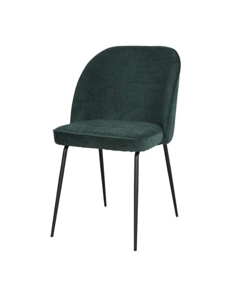 Silla SEKEN, Textil Verde / Metal Negro. Vackart