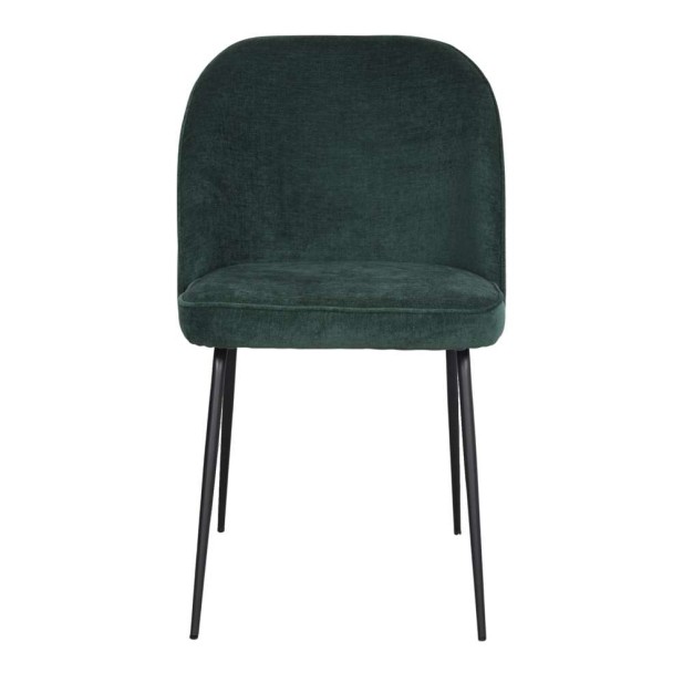Silla SEKEN, Textil Verde / Metal Negro. Vackart