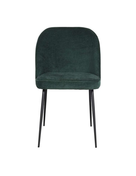 Silla SEKEN, Textil Verde / Metal Negro. Vackart