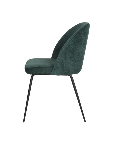 Silla SEKEN, Textil Verde / Metal Negro. Vackart
