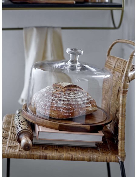 Taburete Alto GUNNEL 71,5 cm, Metal Negro / Ratán - Bloomingville. Vackart