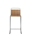 Taburete Alto GUNNEL 71,5 cm, Metal / Ratán - Bloomingville