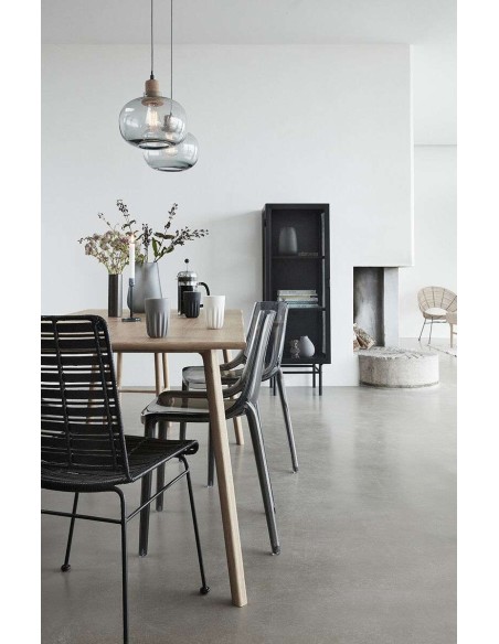 Vitrina EDGE negra 150 cm - Hübsch