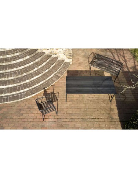 Mesa VILLA 191x92 cm de Comedor, Metal Negro - Hübsch. Vackart