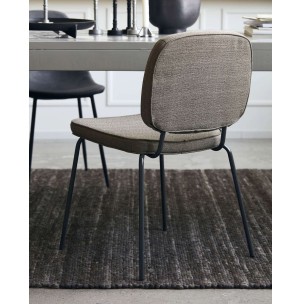 Silla CARMA, Textil Arena Oscuro / Metal - House Doctor 2