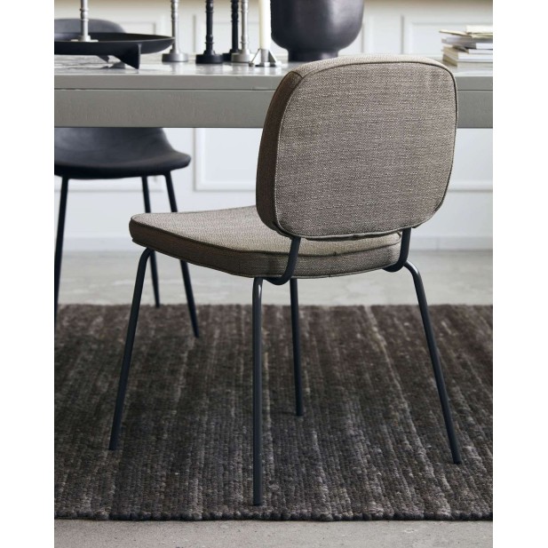 Silla CARMA, Textil Arena Oscuro / Metal - House Doctor