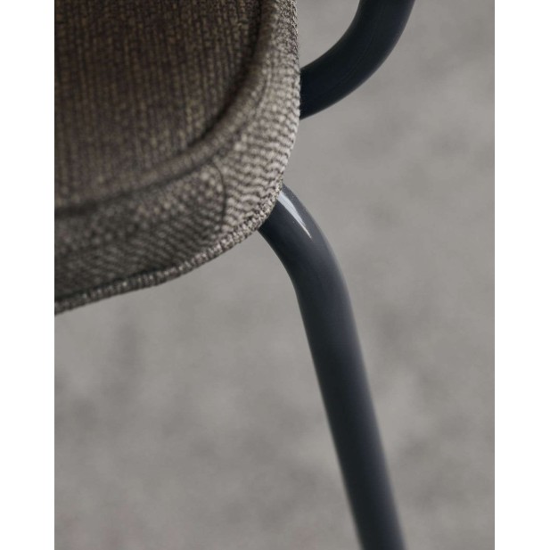 Silla CARMA, Textil Arena Oscuro / Metal - House Doctor