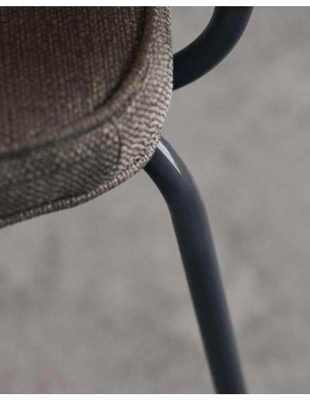 Silla CARMA, Textil Arena Oscuro / Metal - House Doctor