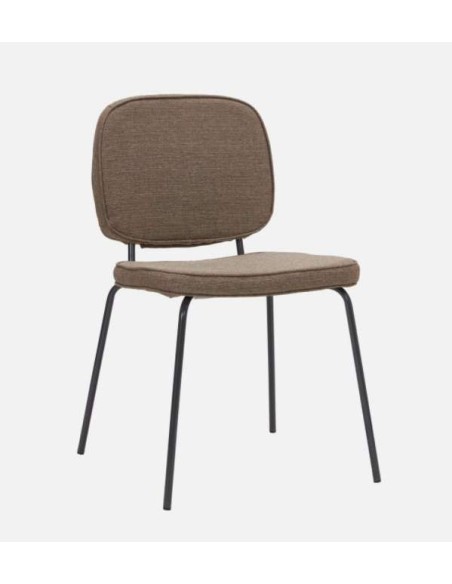 Silla CARMA, Textil Arena Oscuro / Metal - House Doctor