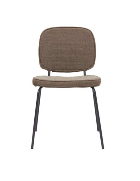 Silla CARMA, Textil Arena Oscuro / Metal - House Doctor