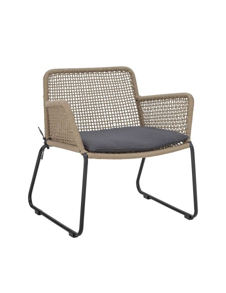 Sillón MUNDO II, Metal / Poliéster Beige - Bloomingville. Vackart