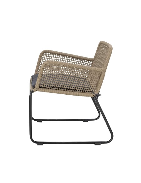 Sillón MUNDO II, Metal / Poliéster Beige - Bloomingville. Vackart