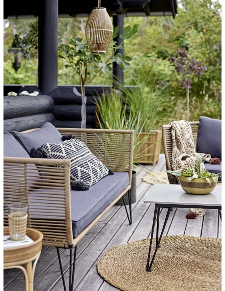 Mesa Auxiliar MUNDO, Metal / Cemento Gris - Bloomingville. Vackart