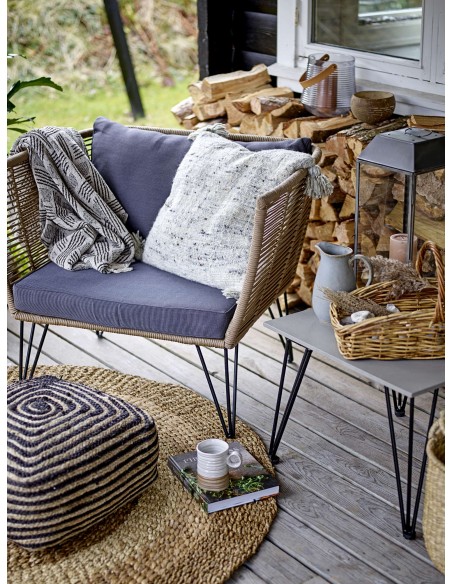 Mesa Auxiliar MUNDO, Metal / Cemento Gris - Bloomingville. Vackart