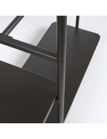 Burro para ropa con banqueta Galatia melamina/acero negro 100x150 cm - Kave Home