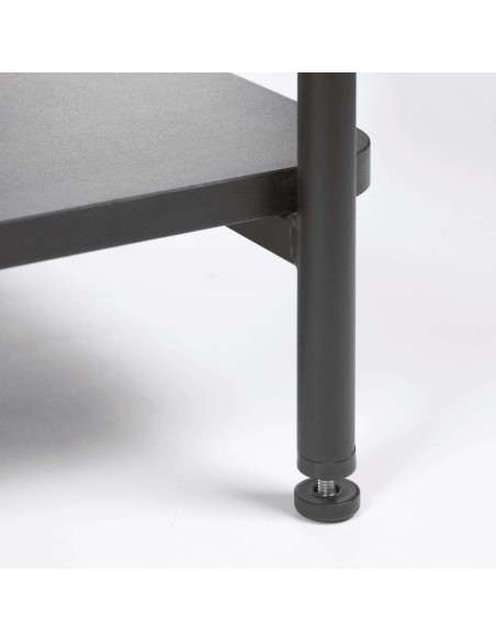 Burro para ropa con banqueta Galatia melamina/acero negro 100x150 cm - Kave Home