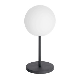 Lámpara de mesa de exterior Dinesh acero negro - Kave Home; Vackart. AA7973S05. Los mejores muebles de diseño de la marca Kave Home