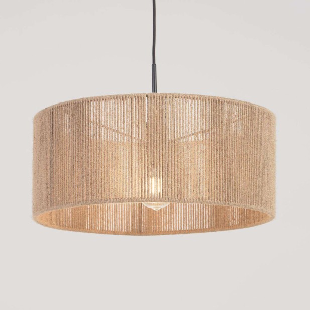 Pantalla lámpara de techo Crista de yute natural Ø 47 cm - Kave Home Pantalla lámpara de techo Crista de yute natural Ø 47 cm - Kave Home