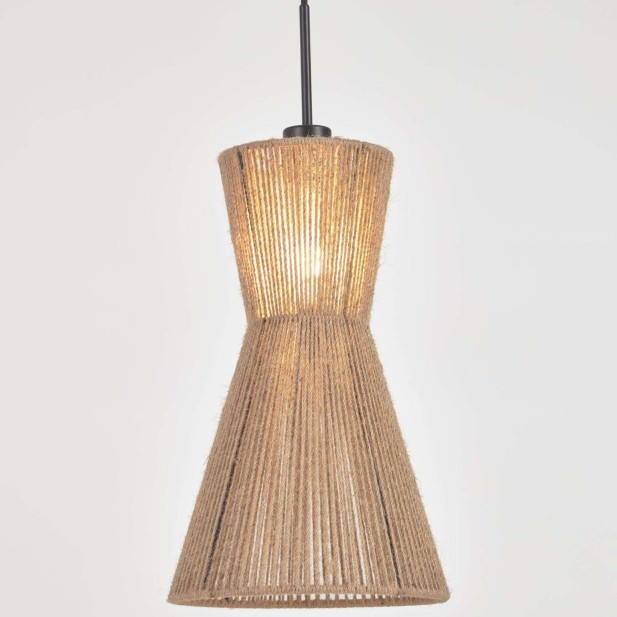 Pantalla lámpara de techo Crista de yute natural Ø 24,5 cm - Kave Home Pantalla lámpara de techo Crista de yute natural Ø 24,5 cm - Kave Home