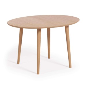 Mesa extensible Oqui Ø120(200)x90 cm roble - Kave Home; Vackart. YG0230M46. Los mejores muebles de diseño de la marca Kave Home