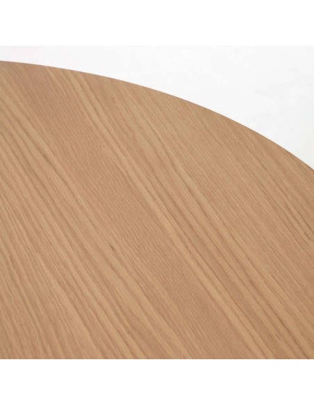 Mesa extensible Oqui Ø120(200)x90 cm roble - Kave Home