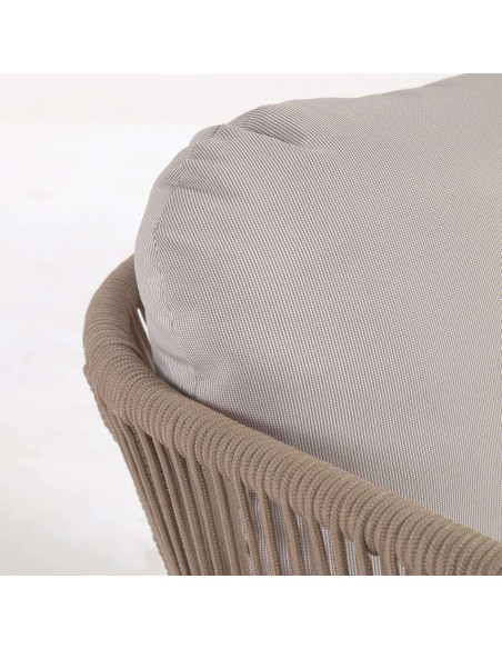 Sofá Catalina 3 plazas cuerda beige/acacia 170 cm FSC - Kave Home