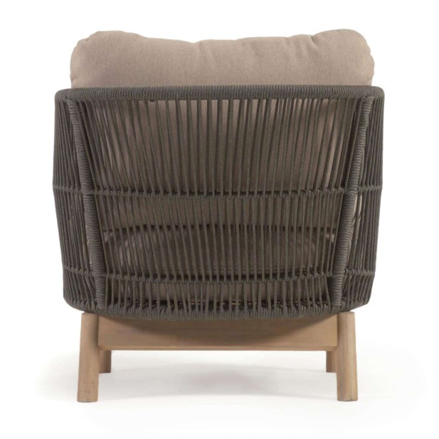 Butaca Catalina cuerda verde/acacia FSC - Kave Home