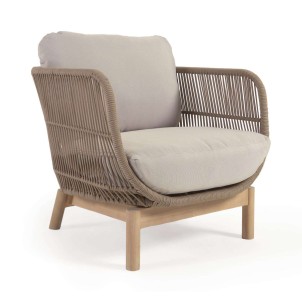 Butaca Catalina cuerda beige/acacia FSC - Kave Home; Vackart. YG0193J12. Los mejores muebles de diseño de la marca Kave Home