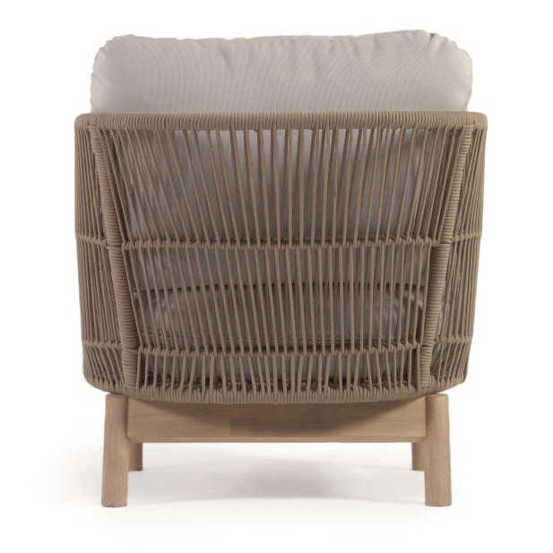Butaca Catalina cuerda beige/acacia FSC - Kave Home