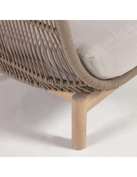 Butaca Catalina cuerda beige/acacia FSC - Kave Home