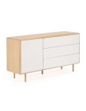 Aparador Anielle de madera maciza y chapa de fresno 150 x 78 cm - Kave Home