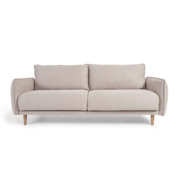 Sofá Carlota 3 plazas beige 213 cm - Kave Home