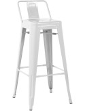 Taburete Tolix 77 cm Respaldo bajo Blanco, Inspiración