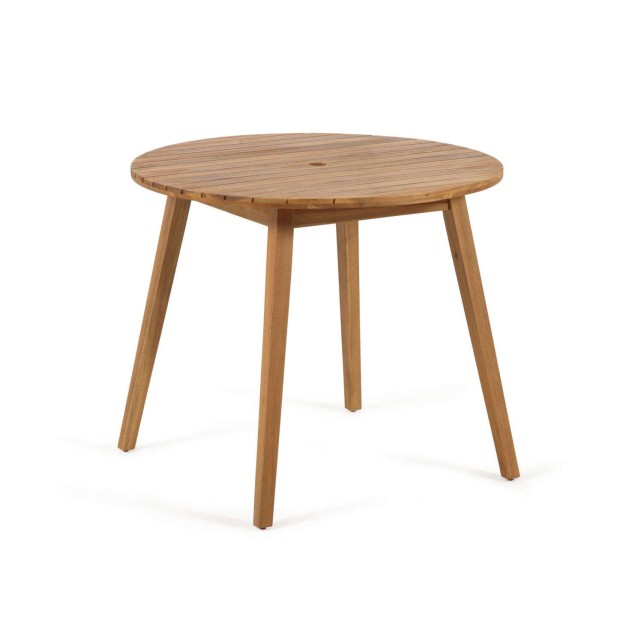 Mesa redonda Vilma Ø 90 cm de exterior, acacia FSC 100% - Kave Home