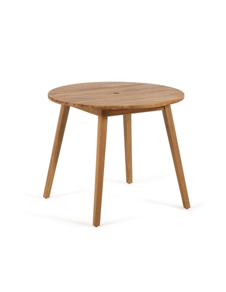 Mesa redonda Vilma Ø 90 cm de exterior, acacia FSC 100% - Kave Home