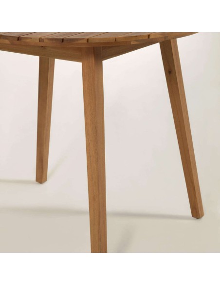 Mesa redonda Vilma Ø 90 cm de exterior, acacia FSC 100% - Kave Home