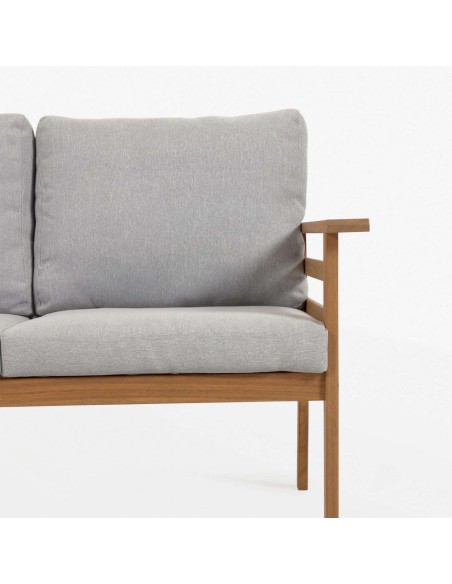 Set de exterior Vilma de sofá, 2 sillones y mesa de centro, acacia FSC 100% - Kave Home