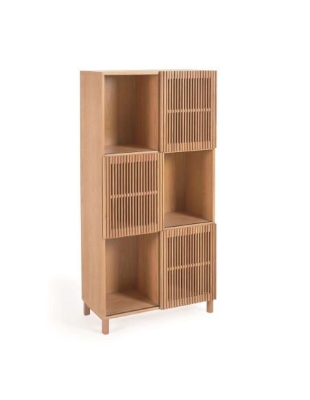 Estantería Beyla de madera maciza y chapa de roble 84,5 x 170 cm FSC 100% - Kave Home