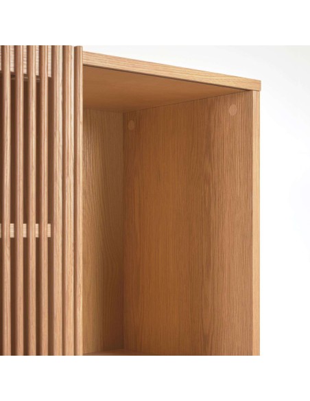 Estantería Beyla de madera maciza y chapa de roble 84,5 x 170 cm FSC 100% - Kave Home