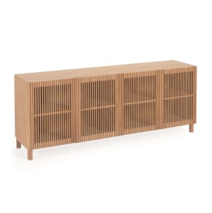 Aparador Beyla de madera maciza y chapa de roble 180 x 71,5 cm FSC 100 % - Kave Home; Vackart. LH0353M40. Los mejores muebles de diseño de la marca Kave Home