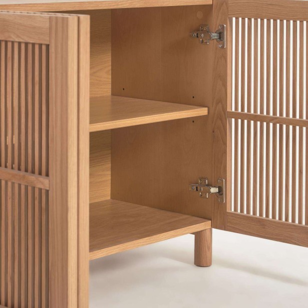 Aparador Beyla de madera maciza y chapa de roble 180 x 71,5 cm FSC 100 % - Kave Home Aparador Beyla de madera maciza y chapa de roble 180 x 71,5 cm FSC 100 % - Kave Home