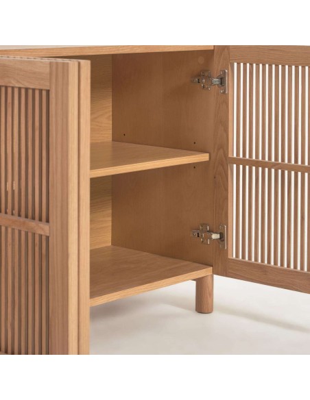 Aparador Beyla de madera maciza y chapa de roble 180 x 71,5 cm FSC 100 % - Kave Home