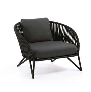 Butaca Branzie de cuerda negro - Kave Home; Vackart. IT0285J15. Los mejores muebles de diseño de la marca Kave Home