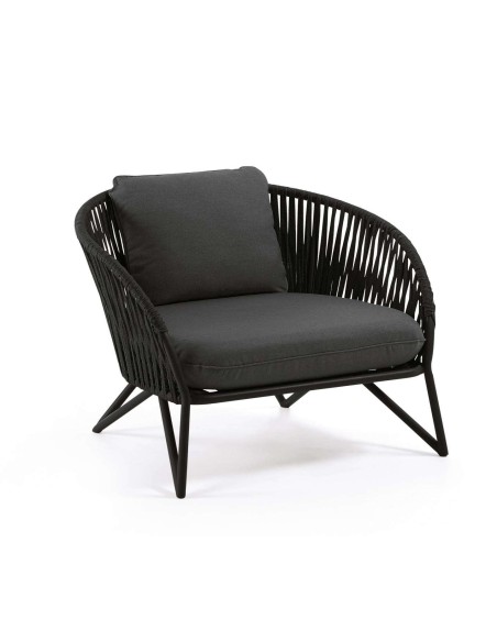 Butaca Branzie de cuerda negro - Kave Home