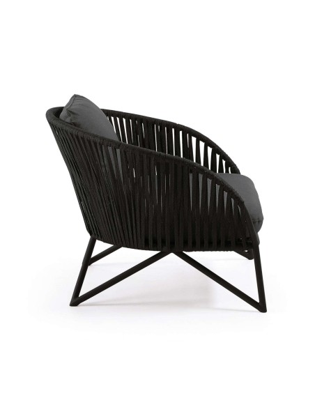Butaca Branzie de cuerda negro - Kave Home