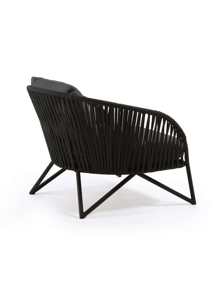 Butaca Branzie de cuerda negro - Kave Home